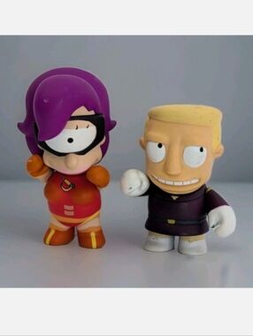 Kidrobot Futurama 2 Piece Vinyl Figure Set - Leela & Zapp 3"